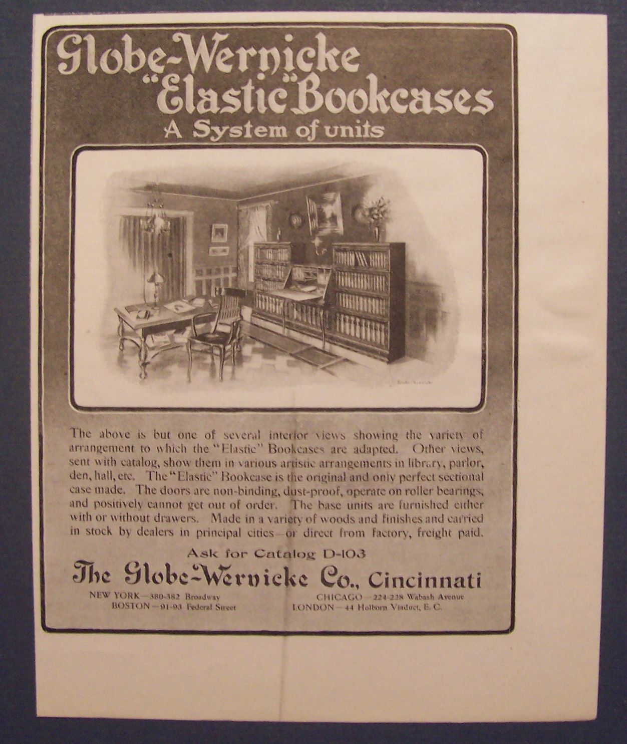 1904 Globe-Wernicke Elastic Bookcases with Bookcases