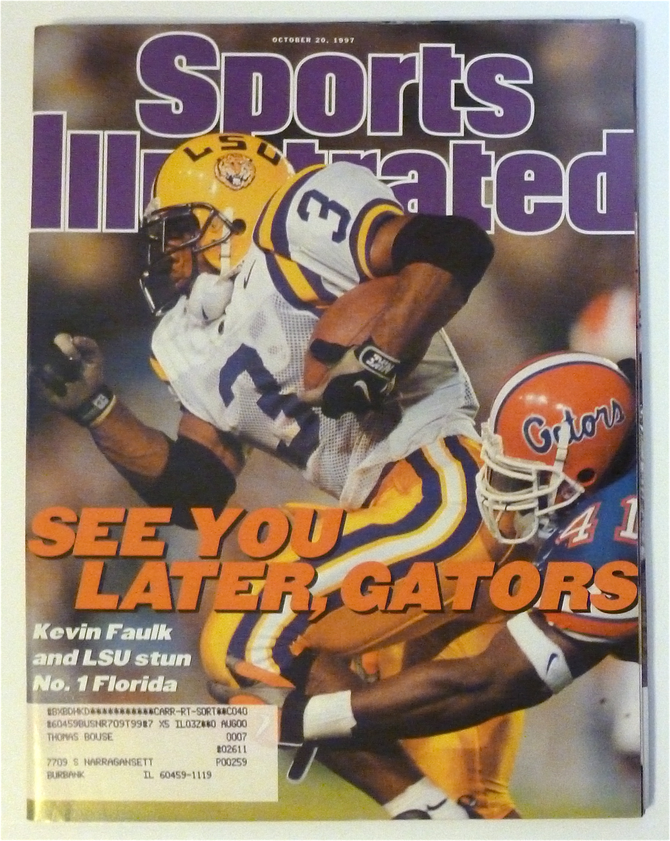 Sports Illustrated Magazine-Oct 20, 1997-Kevin Faulk