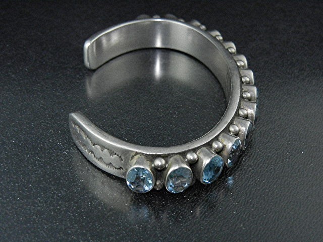 DAN DODSON Blue Topaz Sterling Silver Bracelet