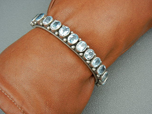 DAN DODSON Blue Topaz Sterling Silver Bracelet