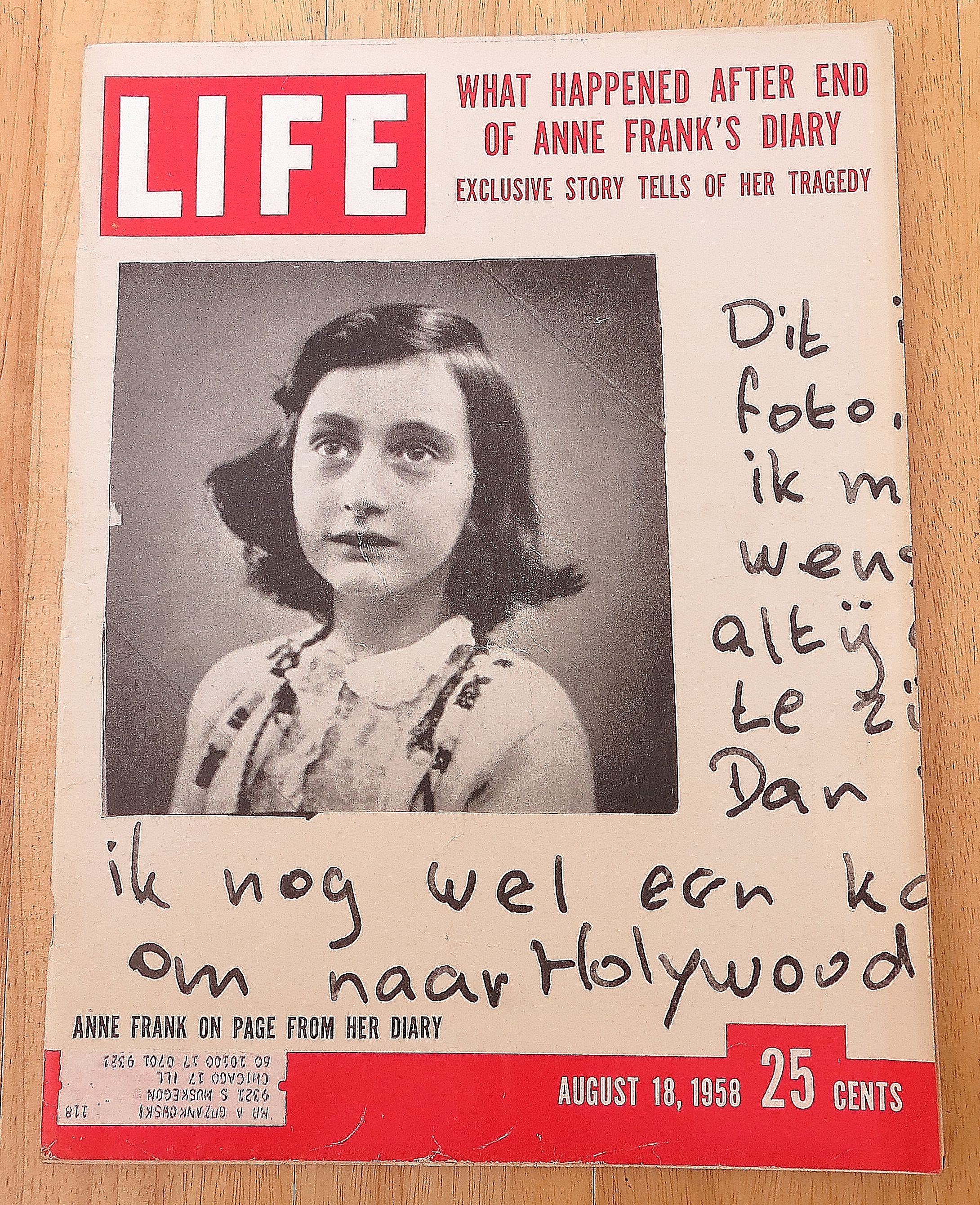Life Magazine August 18, 1958 Anne Frank's Diary