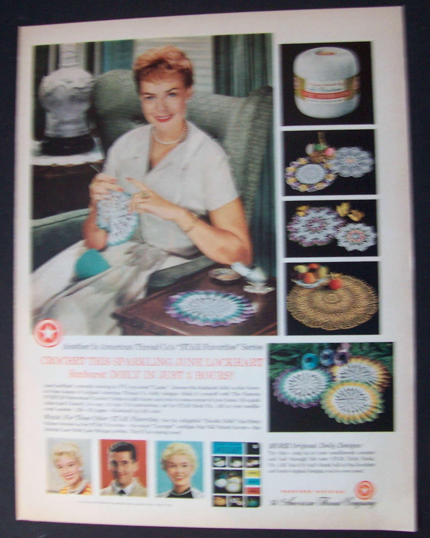 1959  June  Lockhart's  Sunburst  Doily
