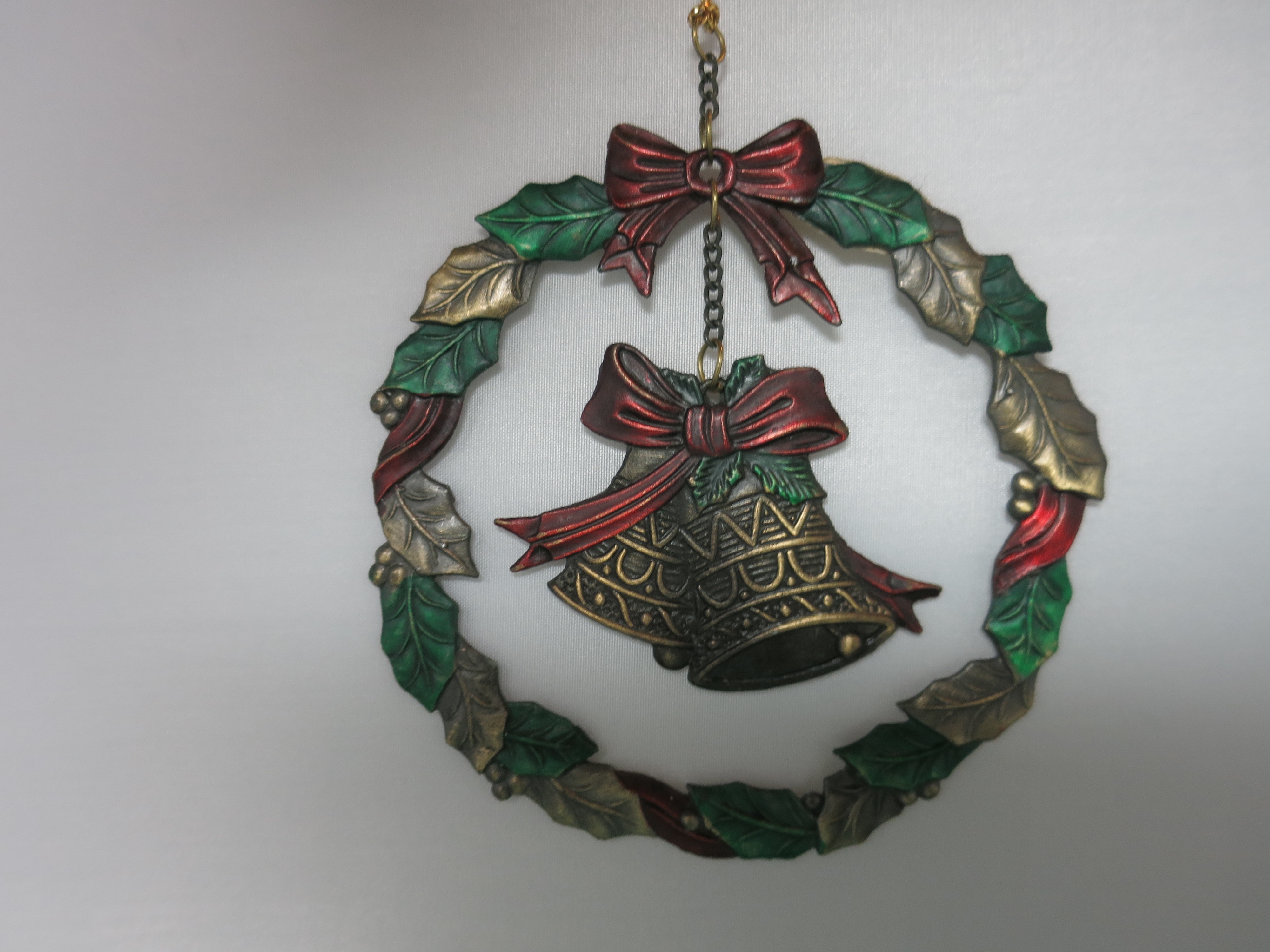 Vintage Russ Wreath with Bells Christmas Ornament