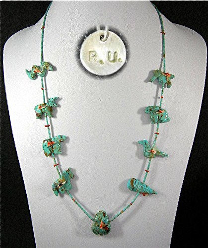 Fetish Animals Heishi Hand Carved Turquoise  Estate