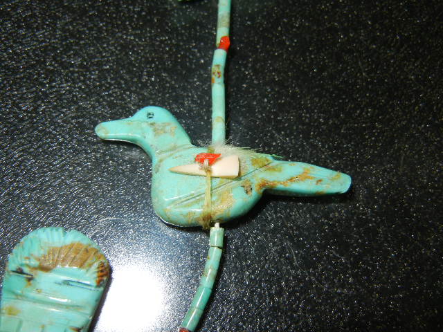 Fetish Animals Heishi Hand Carved Turquoise  Estate