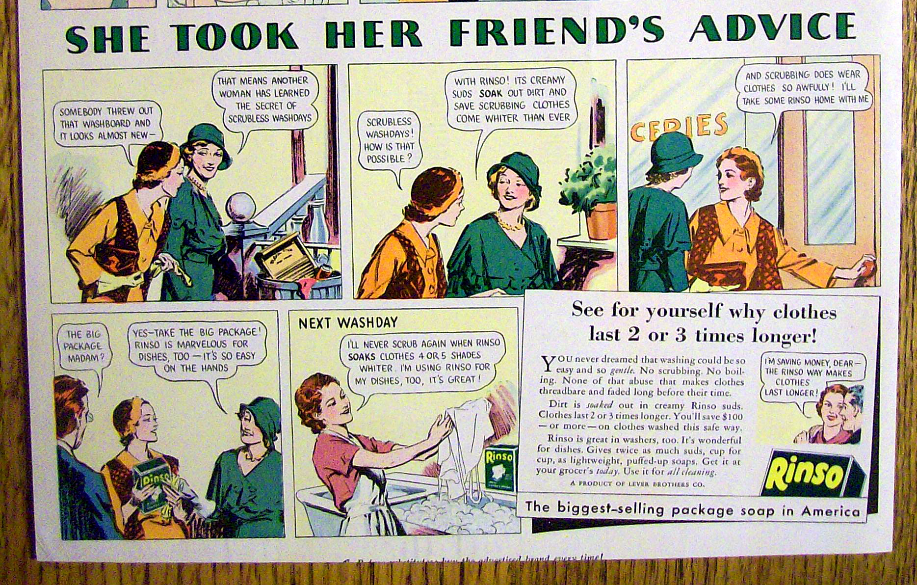 1934 Rinso & Lifebuoy Soap with Truth-A Dangerous Game