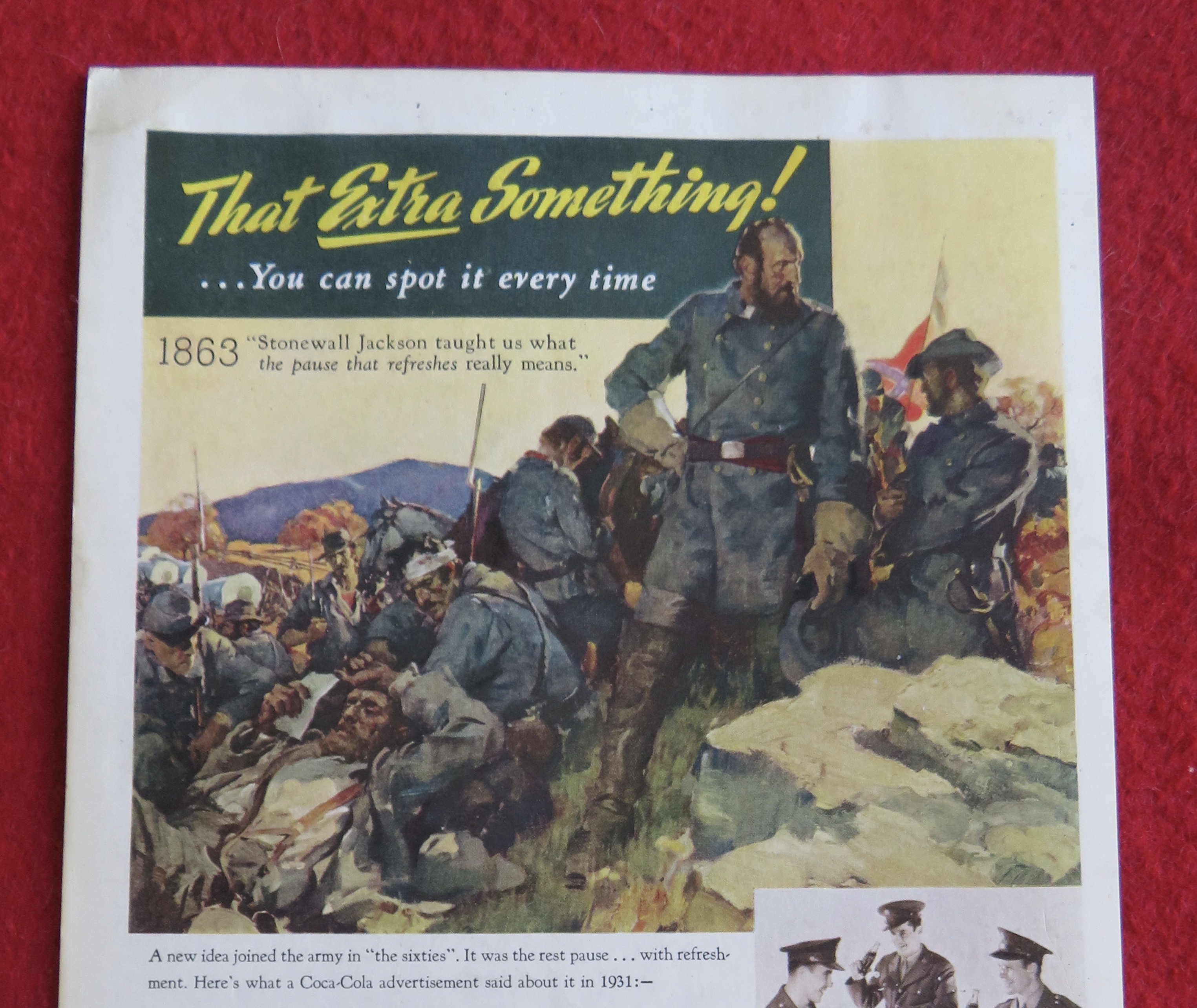 1943 Coca Cola (Coke) With Stonewall Jackson