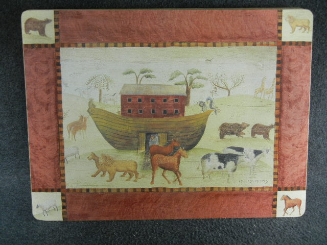 Set of 4 Noah's Crew Placemats by Carol Endres