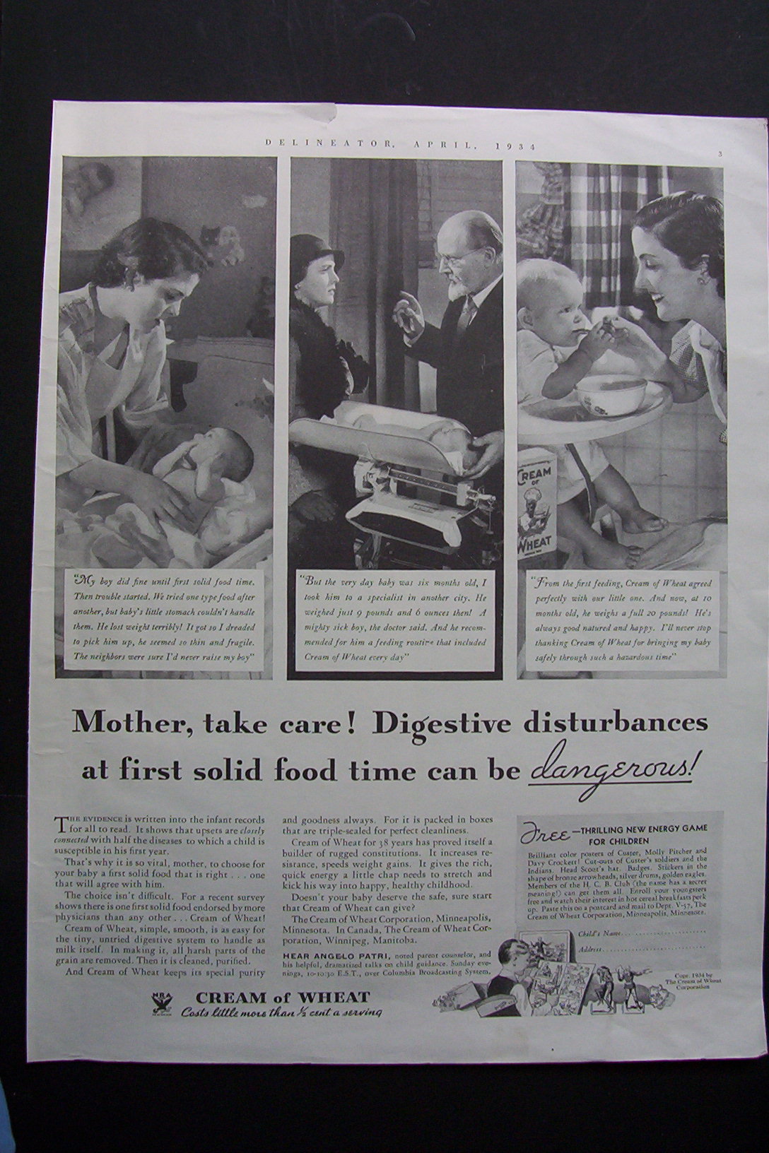 1934 Cream Of Wheat