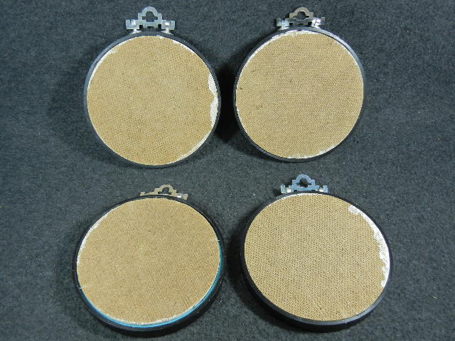 set of 4 Chinese 3D shell pictures Pearl Brand, Dalian