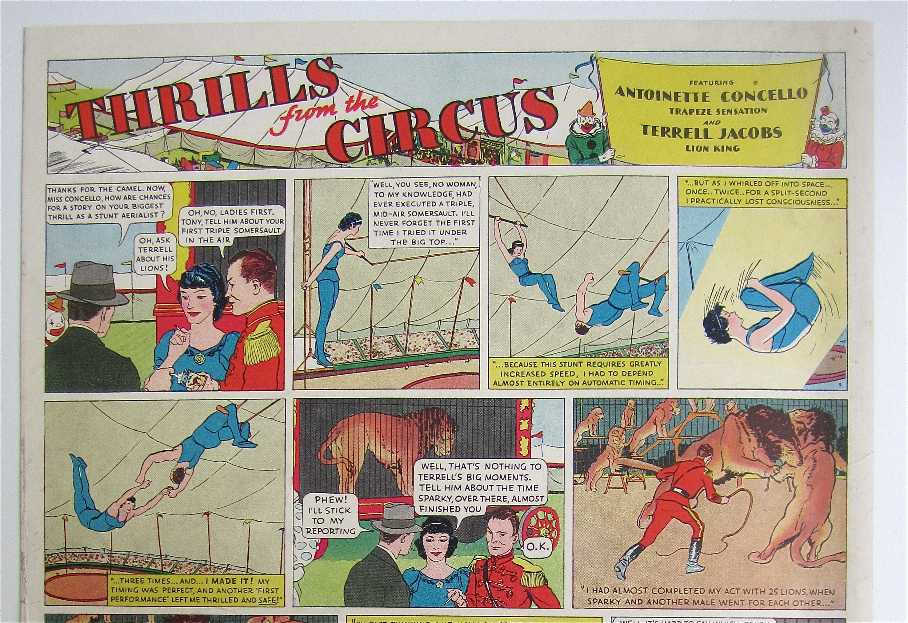 1938 Camel Cigarettes with Thrills From The Circus