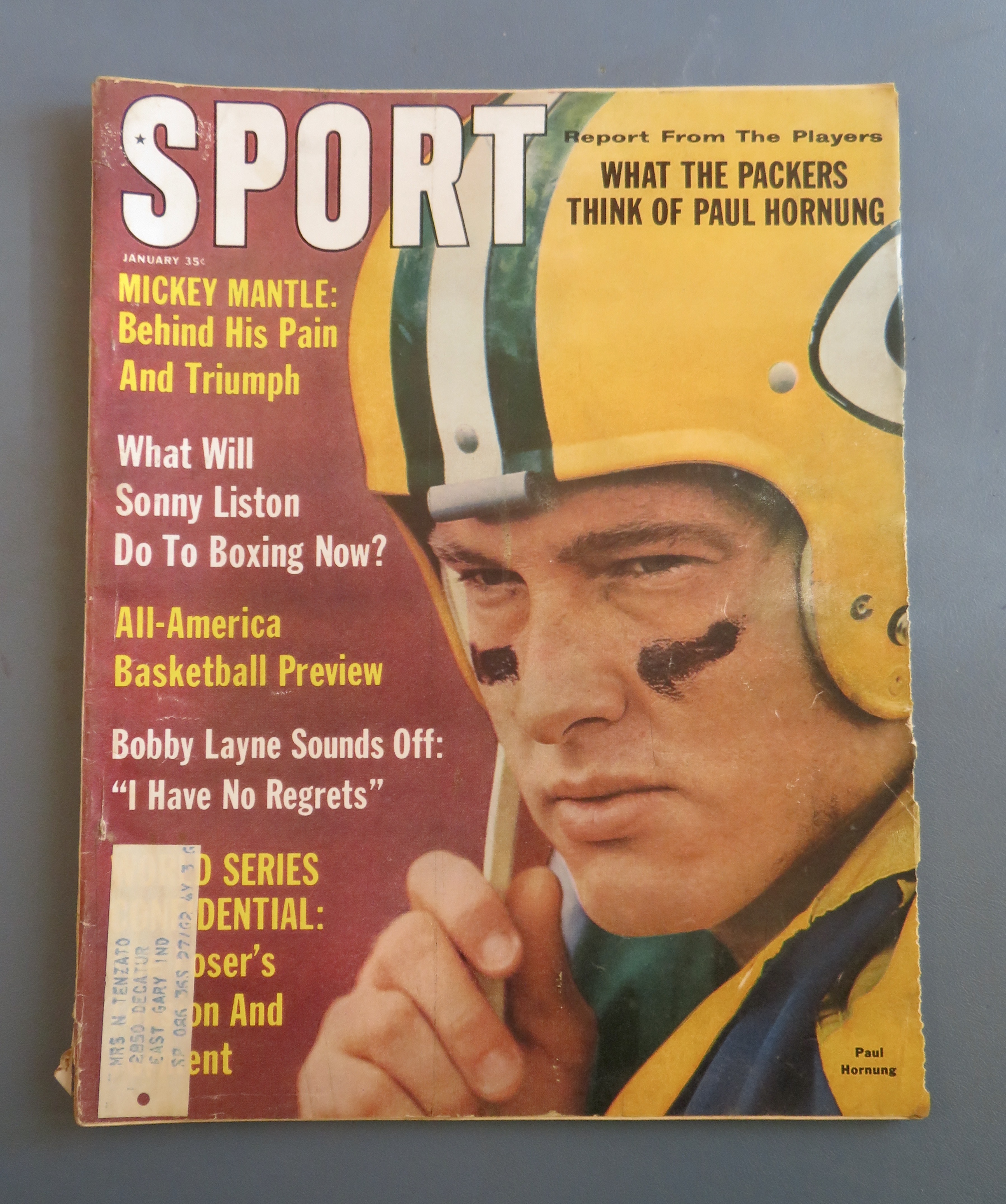Sport Magazine January 1963 Mickey Mantle/Paul Hornung