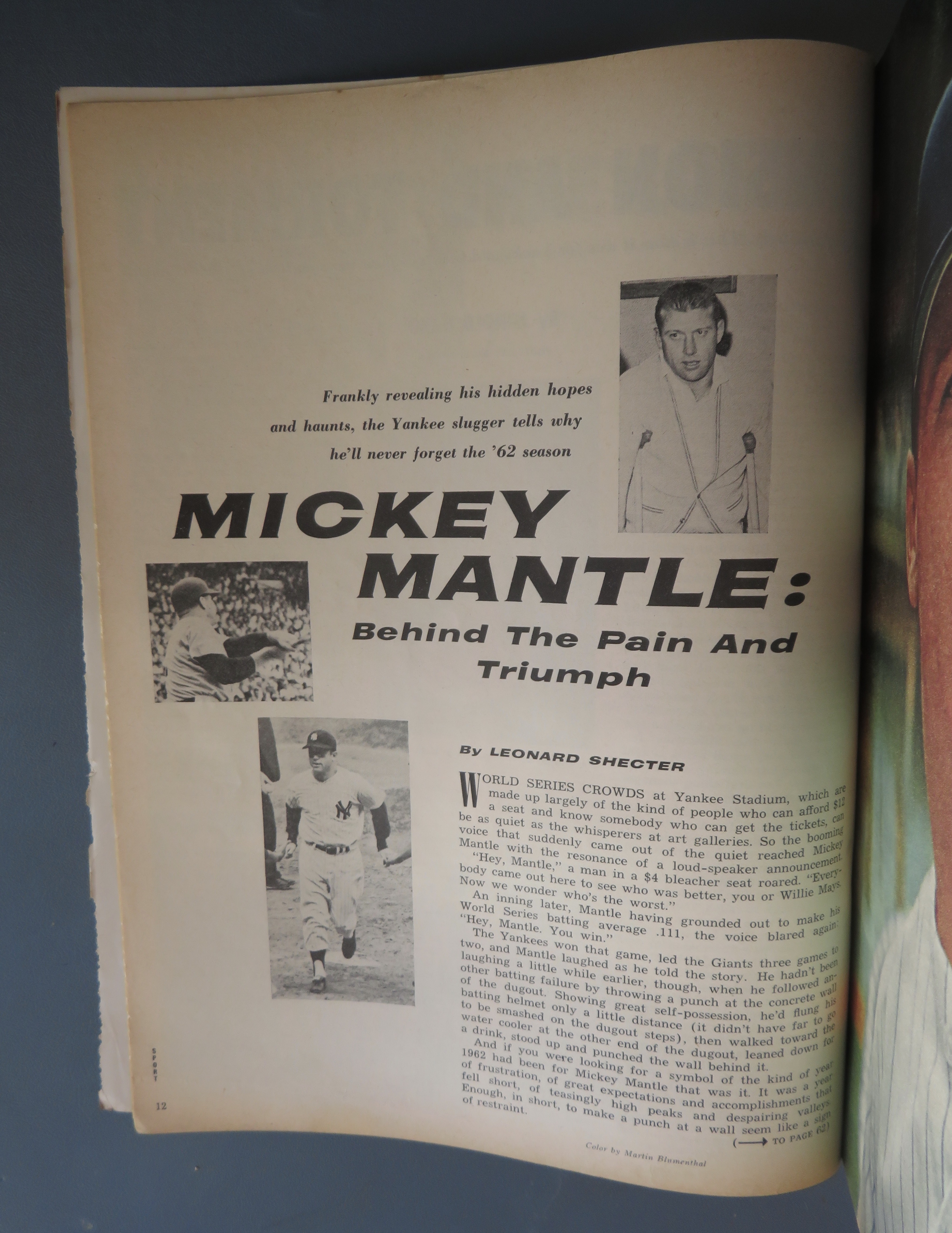 Sport Magazine January 1963 Mickey Mantle/Paul Hornung