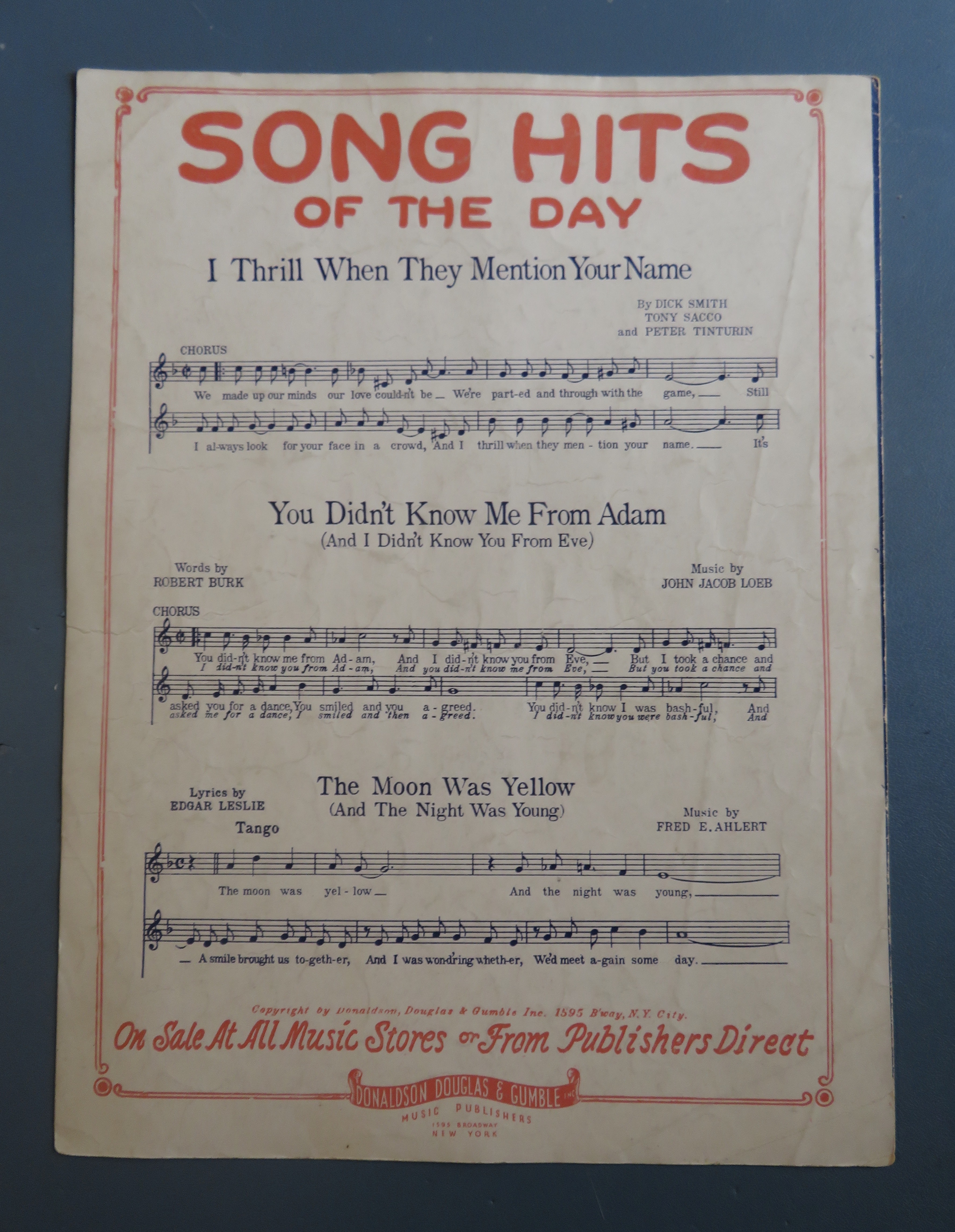 1934 Winter Wonderland Sheet Music By Smith & Bernard