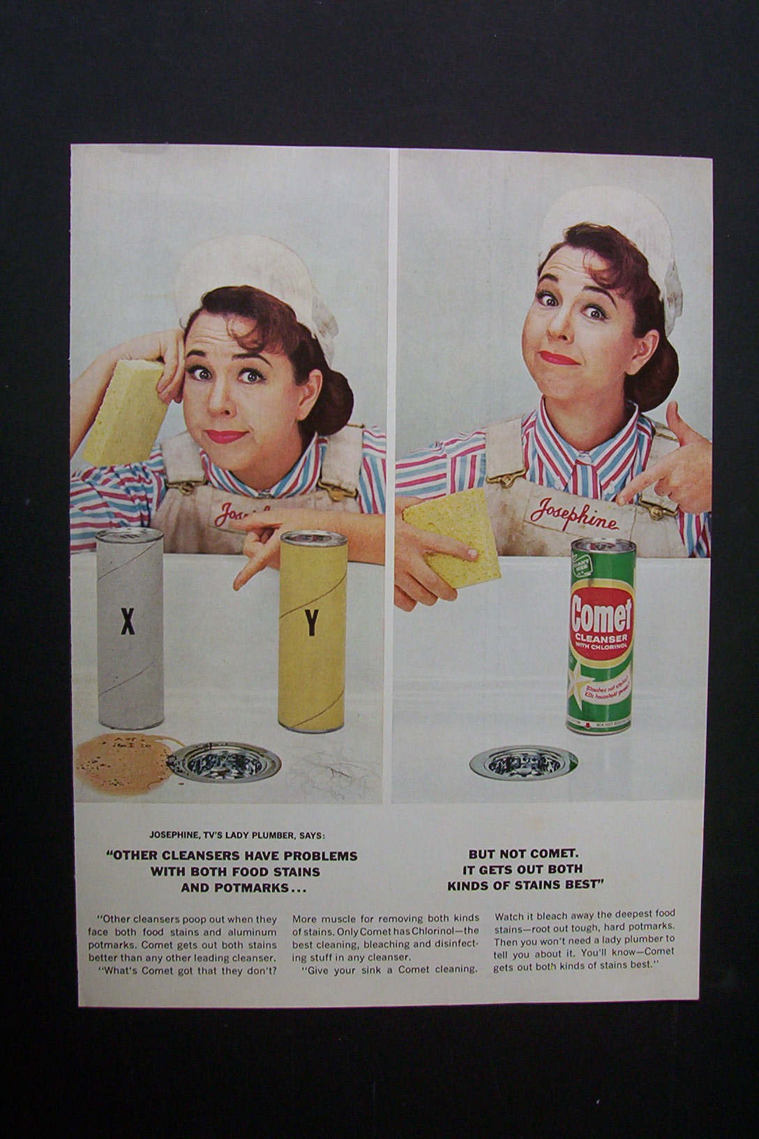 1963 Comet Cleanser with Josephine the Lady Plumber