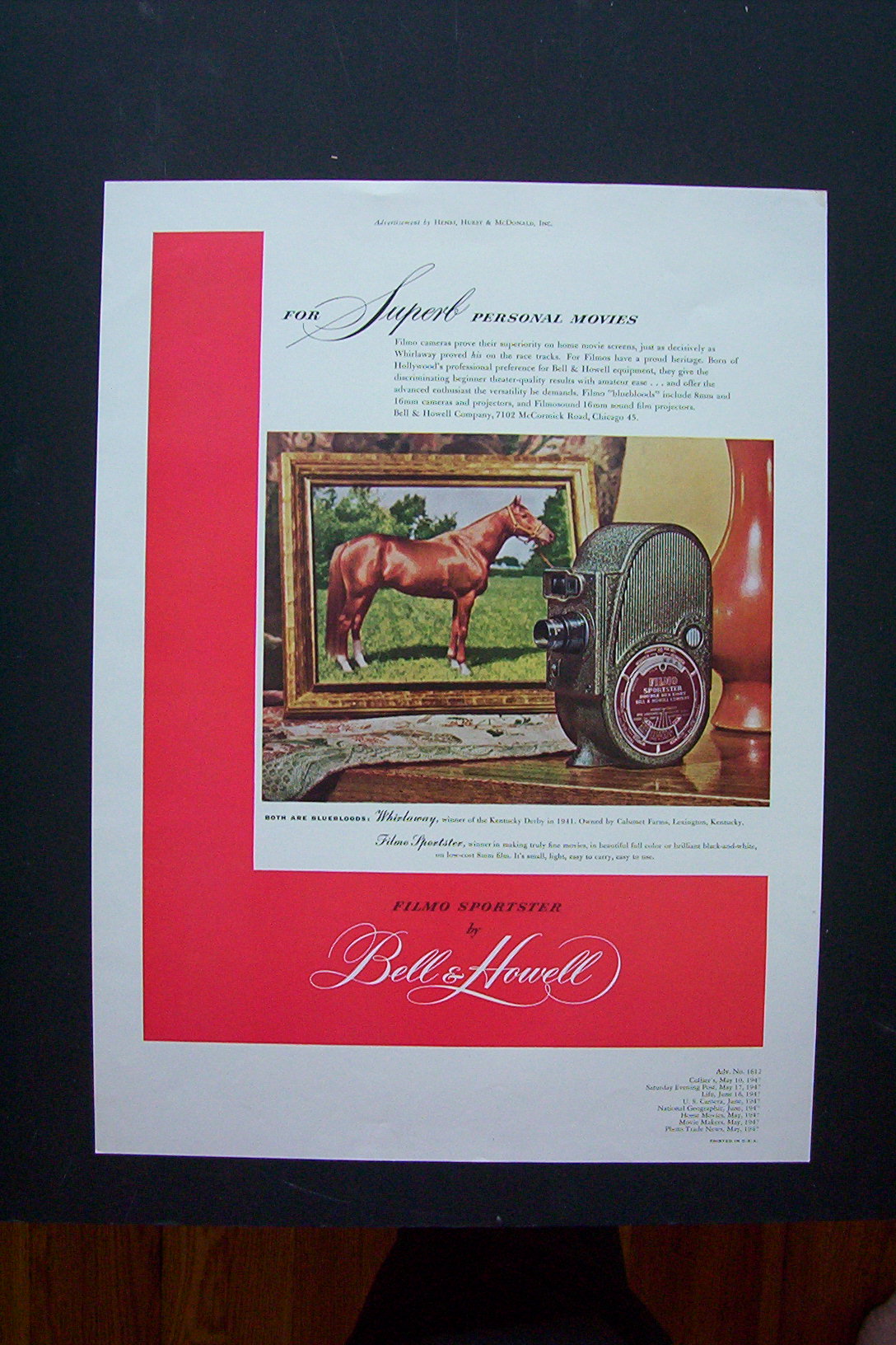 1947 Bell & Howell with Filmo Sportster