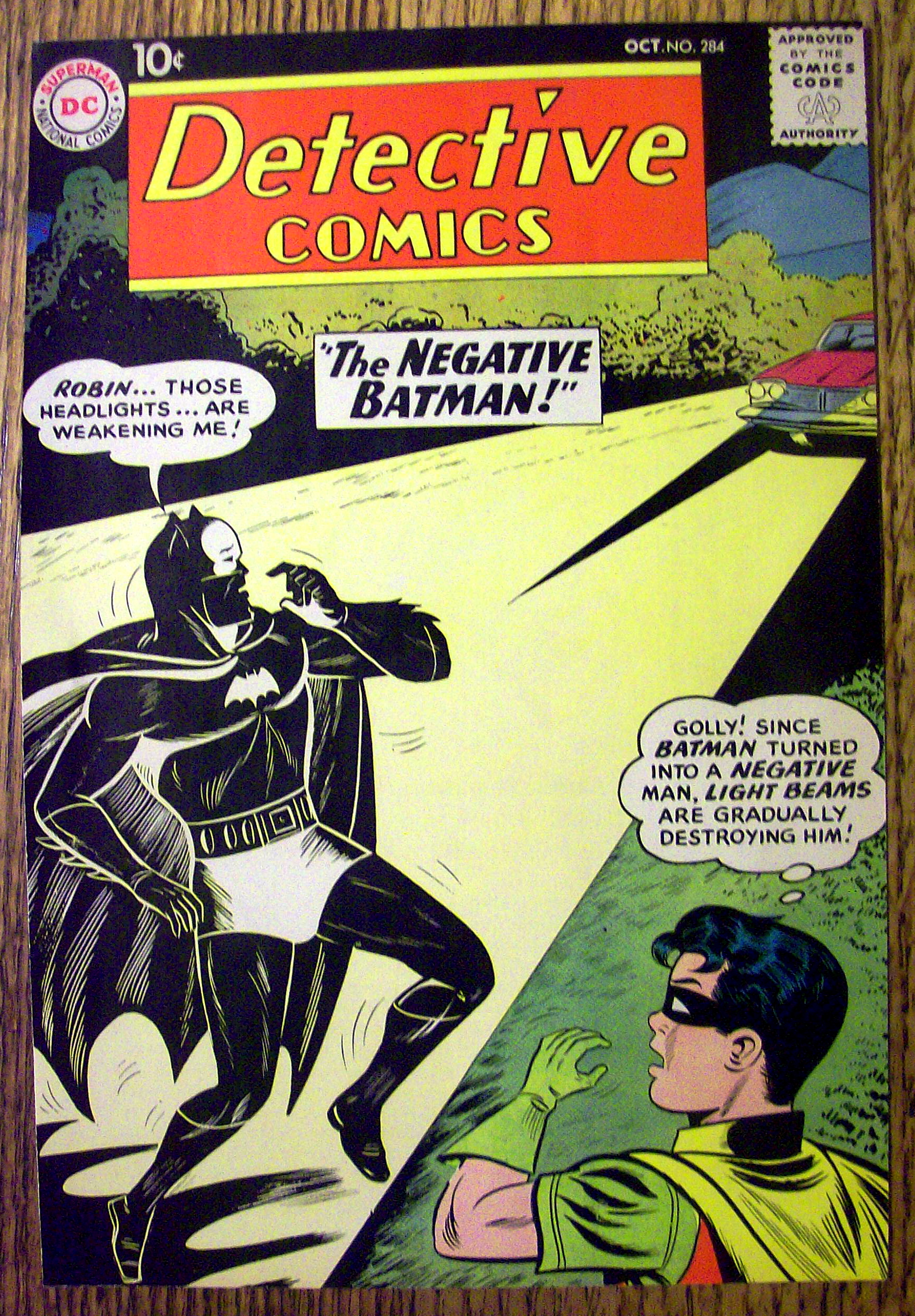 Detective Comics Cover-October 1960-Batman Cover