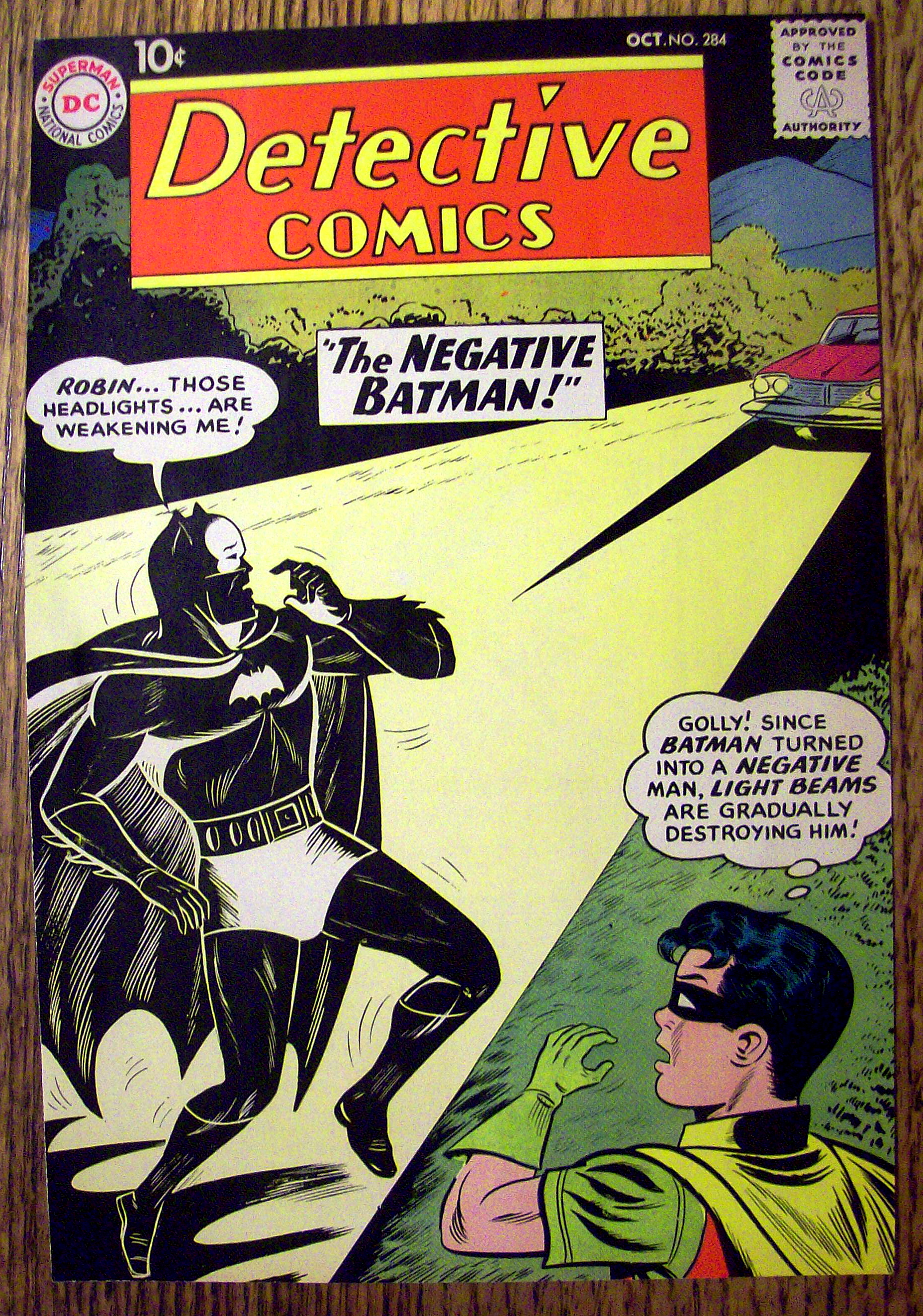 Detective Comics Cover-October 1960-Batman Cover