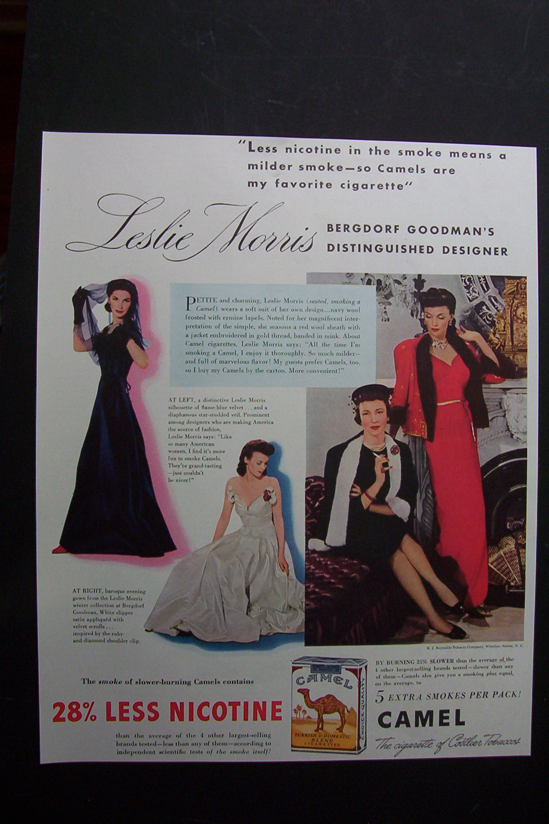 1941 Camel Cigarettes with Leslie Morris