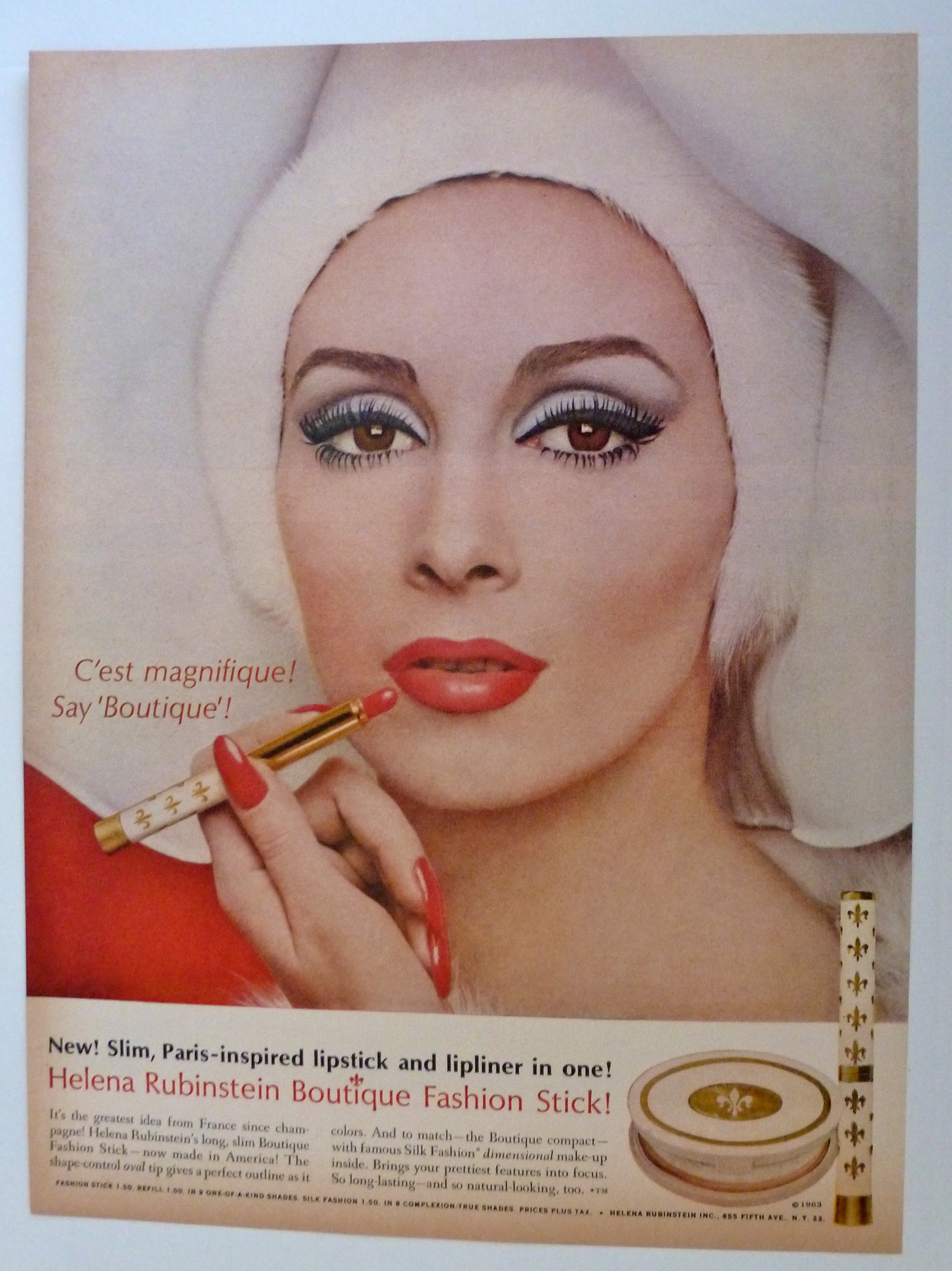 1963 Helena Rubinstein Boutique Fashion Stick w/ Woman