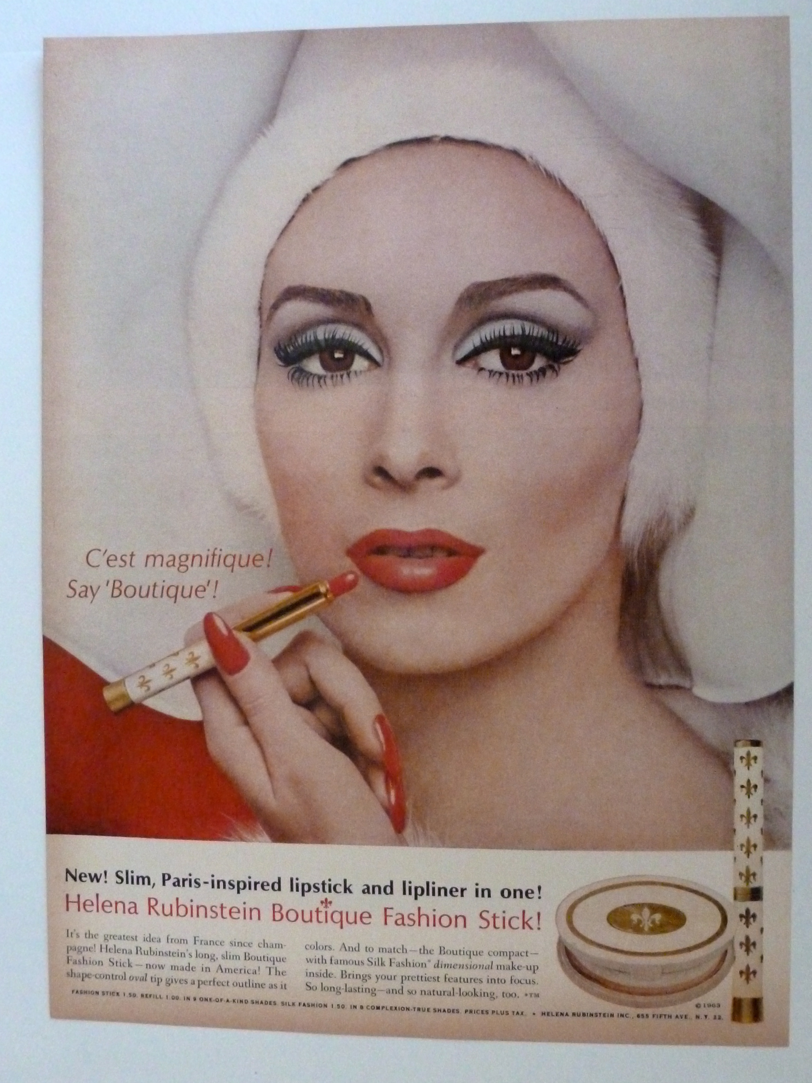 1963 Helena Rubinstein Boutique Fashion Stick w/ Woman
