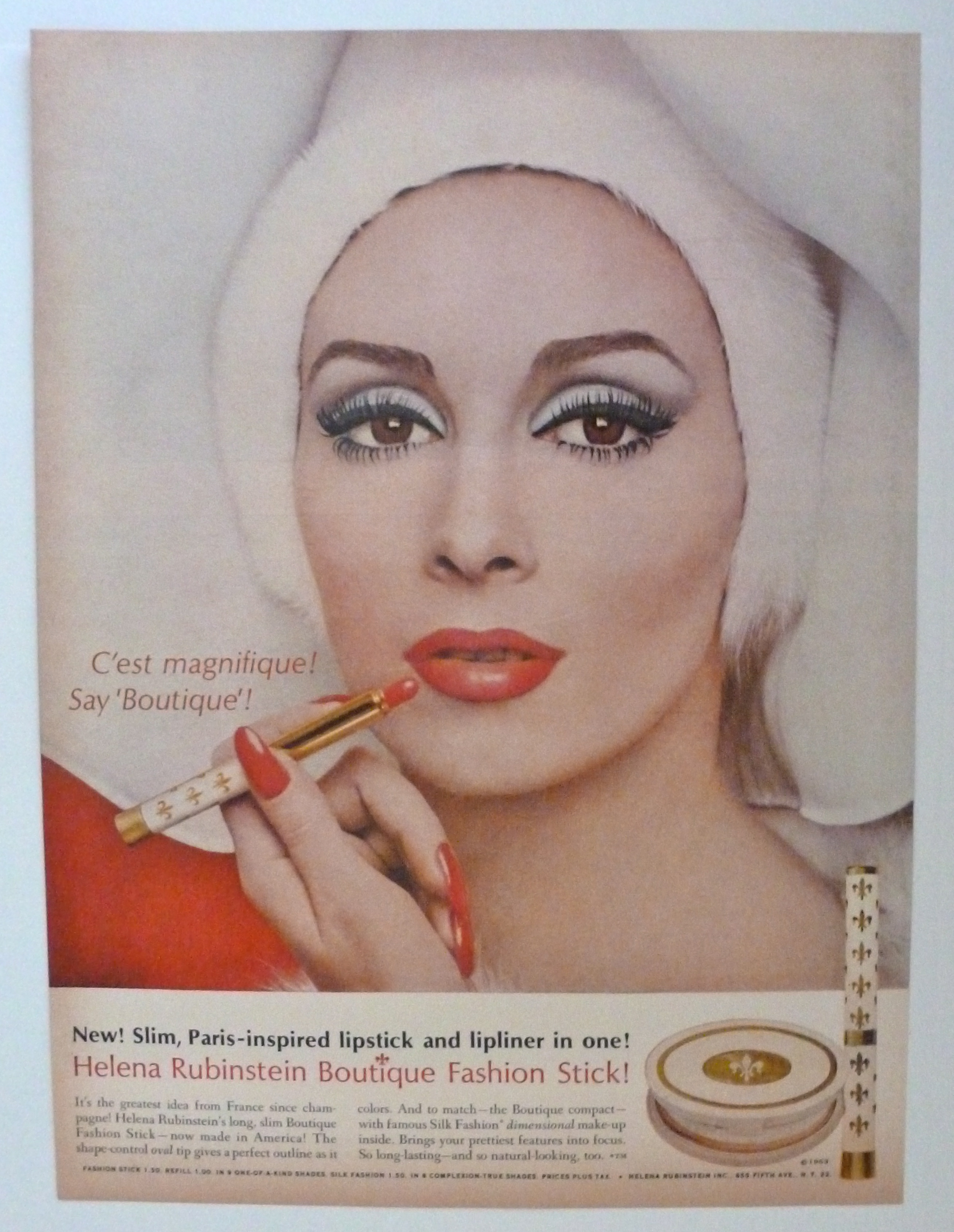 1963 Helena Rubinstein Boutique Fashion Stick w/ Woman