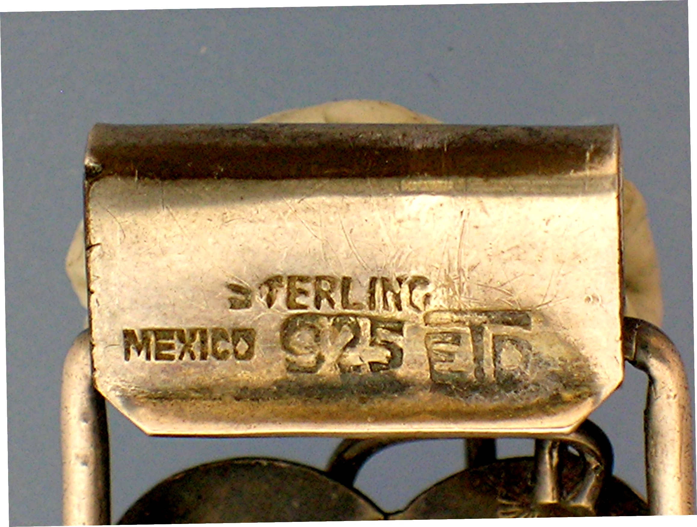 Sterling Silver Mexico Signed ETD Vintage  Leaf Bracele