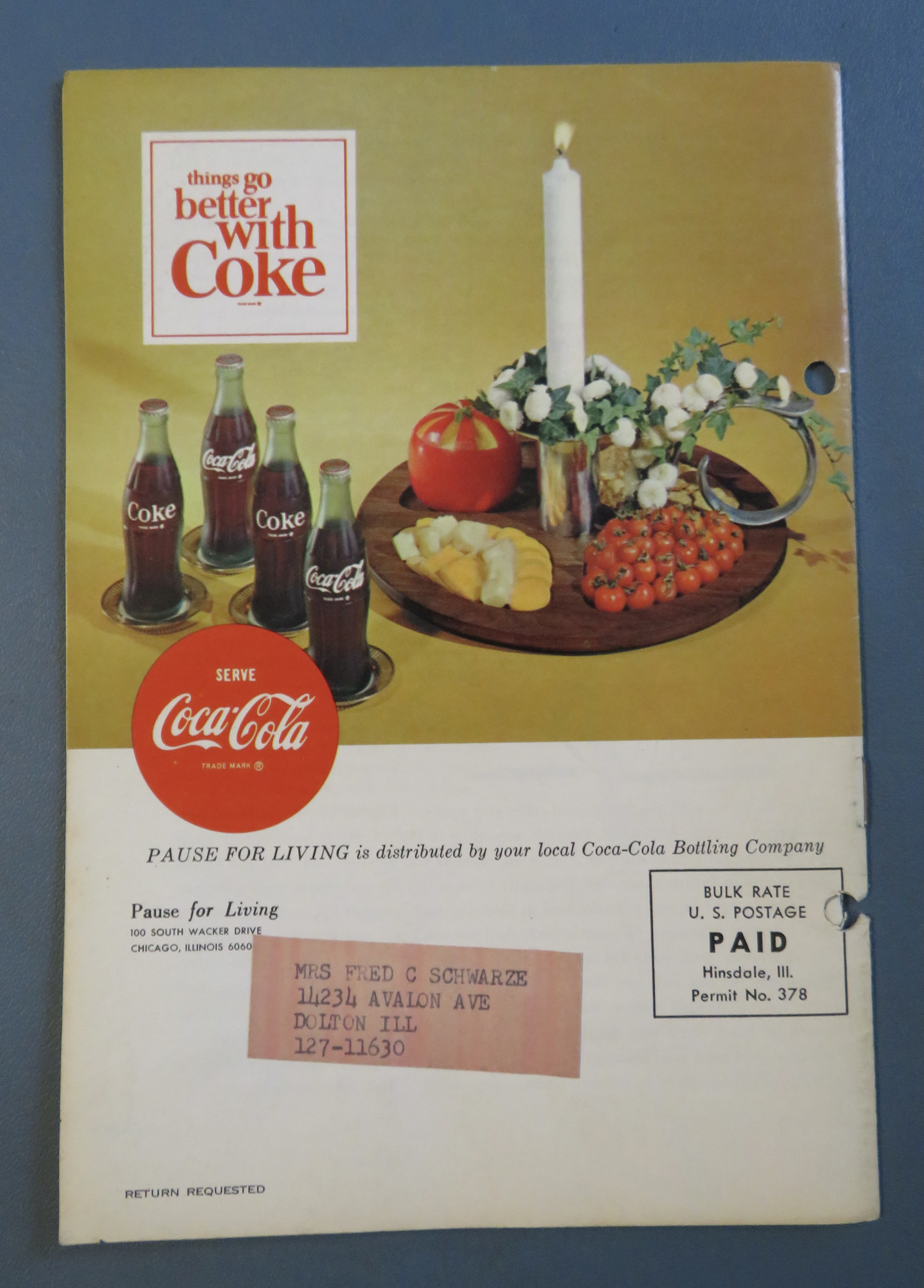 Pause For Living Magazine (Coke) Winter 1965/1966