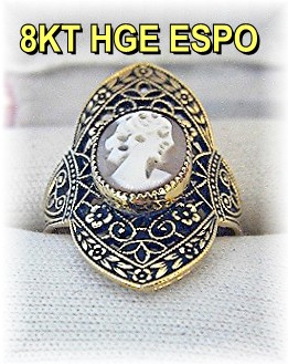 Filigree  Cameo Ring