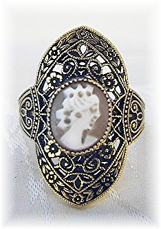 Filigree Cameo Ring