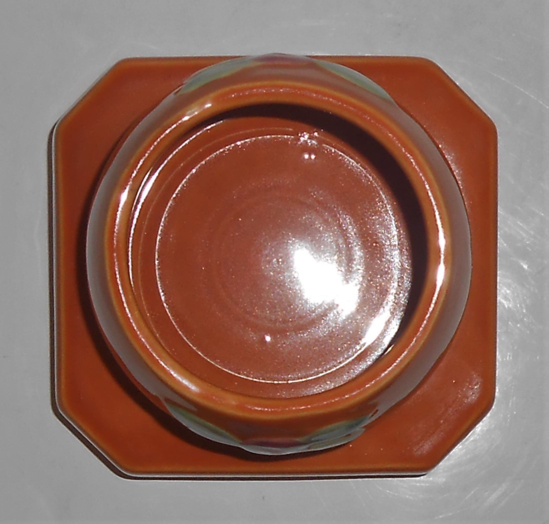 Coors Pottery Rosebud Orange Honeypot Robert Schneider