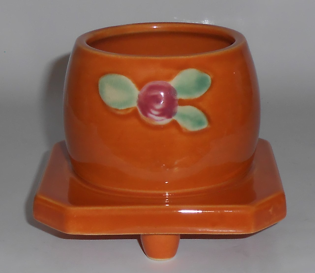 Coors Pottery Rosebud Orange Honeypot Robert Schneider