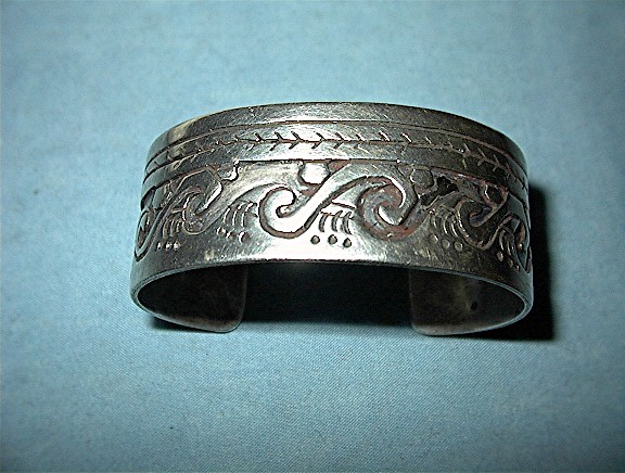 Navajo Waves Sterling Silver Cuff USA