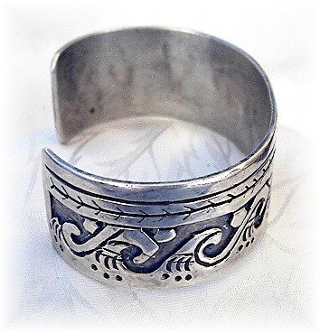 Navajo Waves Sterling Silver Cuff USA
