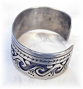 Navajo Waves Sterling Silver Cuff USA