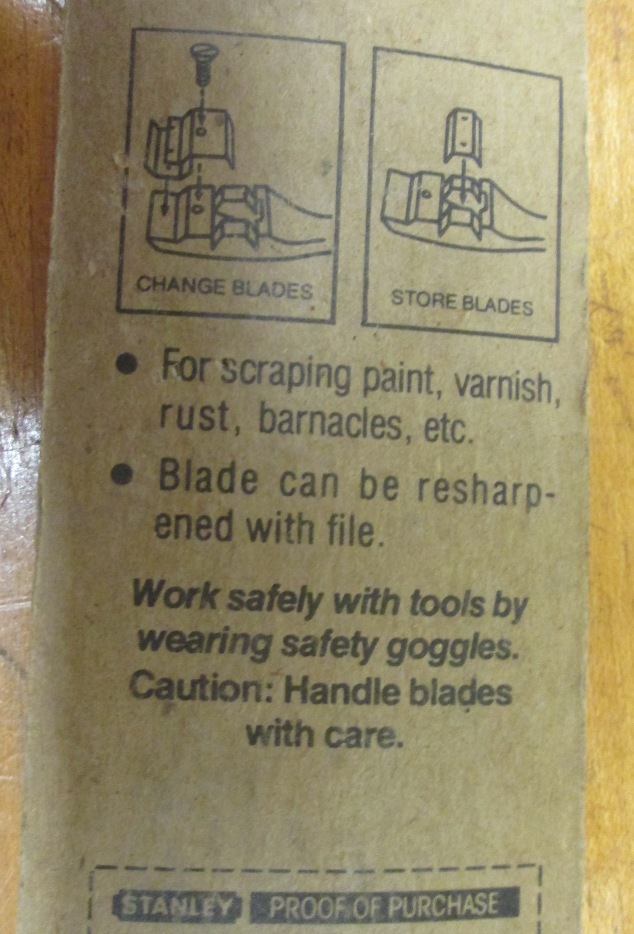 Stanley Hook Scraper Double Blade 1.5" wide New