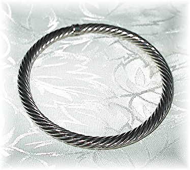 Bracelet Sterling Silver Twist Rope Bangle