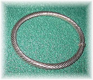 Bracelet Sterling Silver Twist Rope Bangle