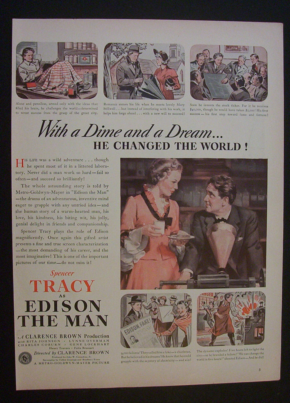 1940  Movie  Ad  for  Edison  The  Man