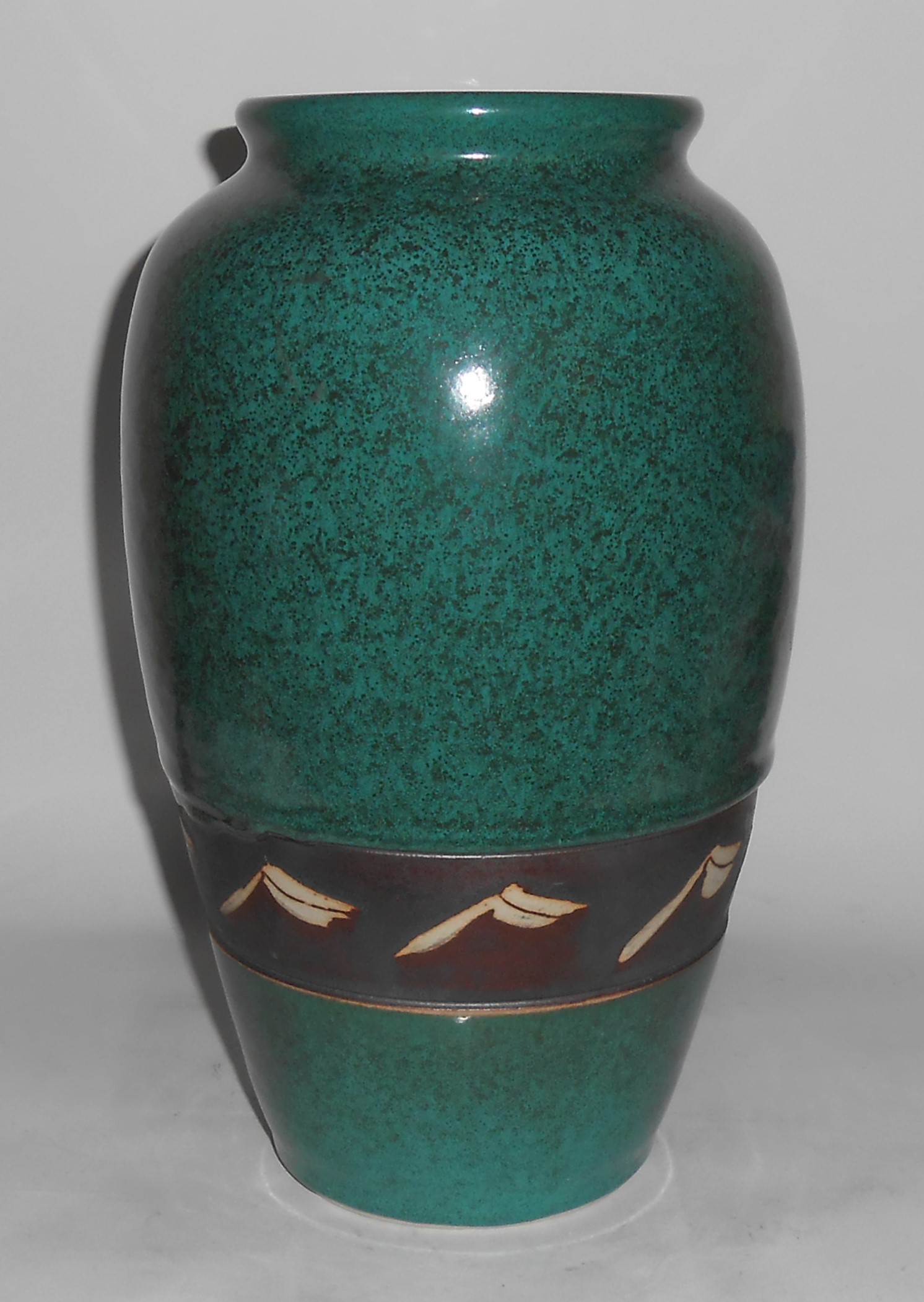 Early Bruning Studio Pottery Seattle 11in Vase -Unusual