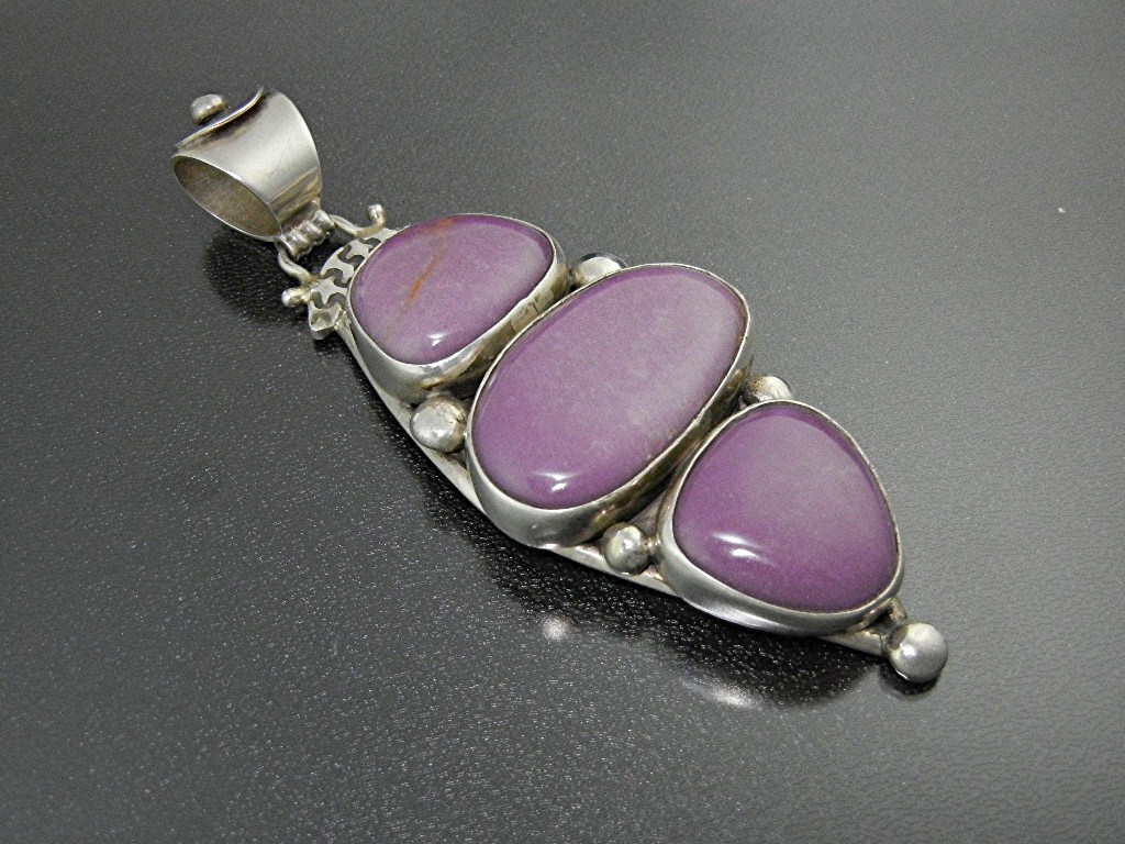 David Troutman  Damsonite Sterling Silver Pend
