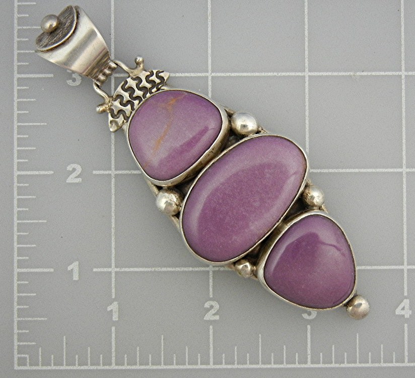 David Troutman  Damsonite Sterling Silver Pend