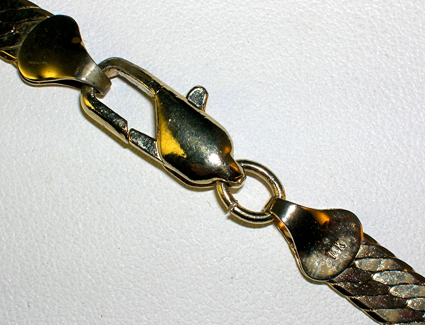 Necklace 20 Inch Gold Over Silver Herringbone
