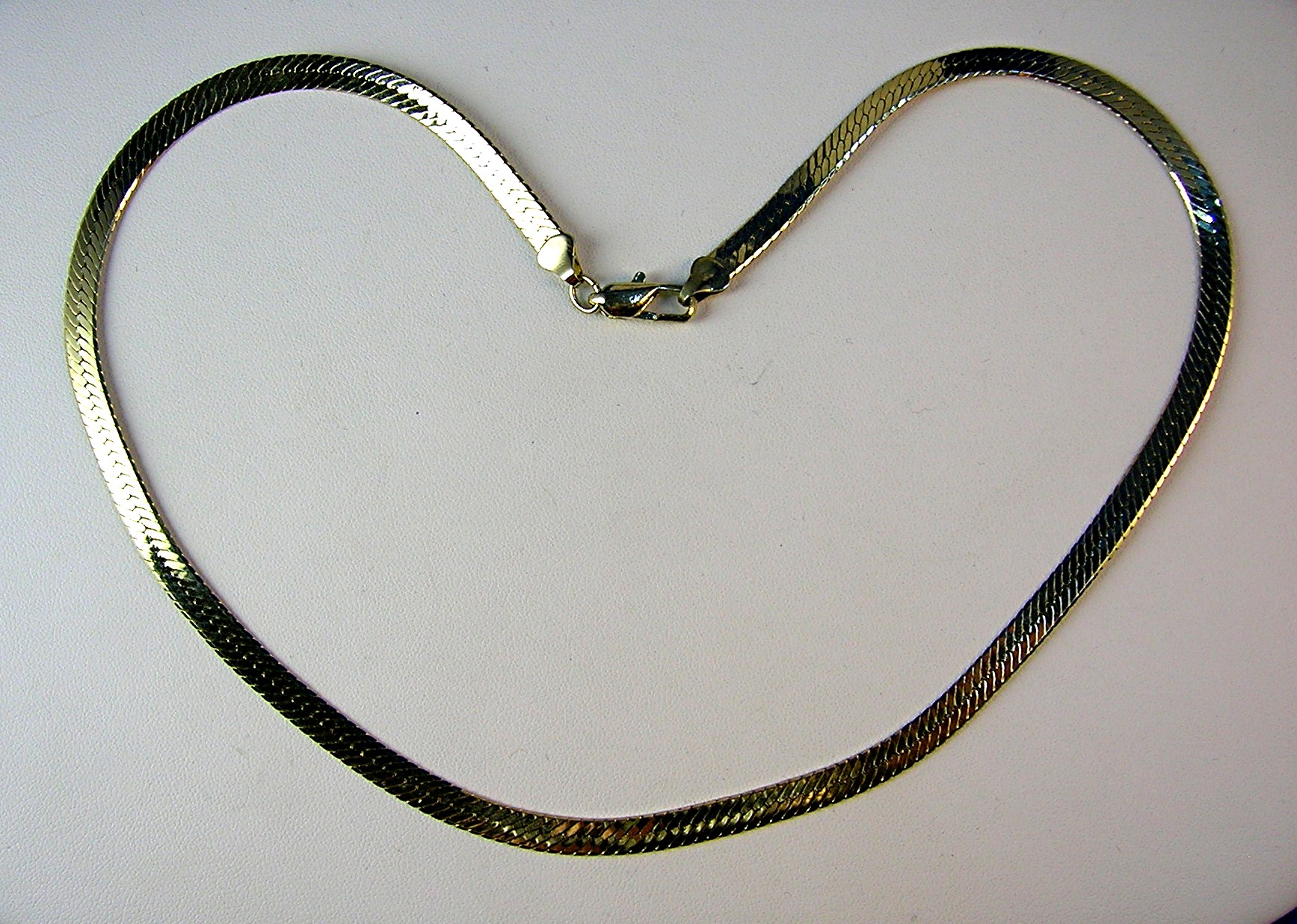 Necklace 20 Inch Gold Over Silver Herringbone