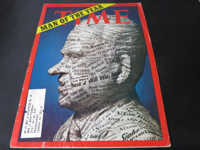 Time Magazine January 3 1972 Nixon Man of The Year
