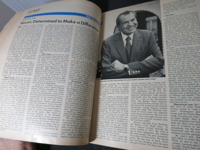 Time Magazine January 3 1972 Nixon Man of The Year