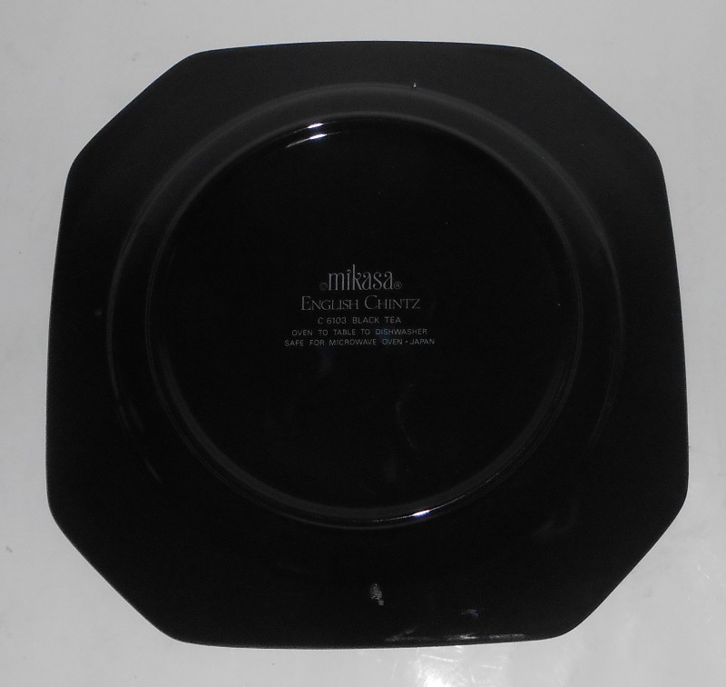 Mikasa China Pottery English Chintz C6103 Black Tea Salad Plate