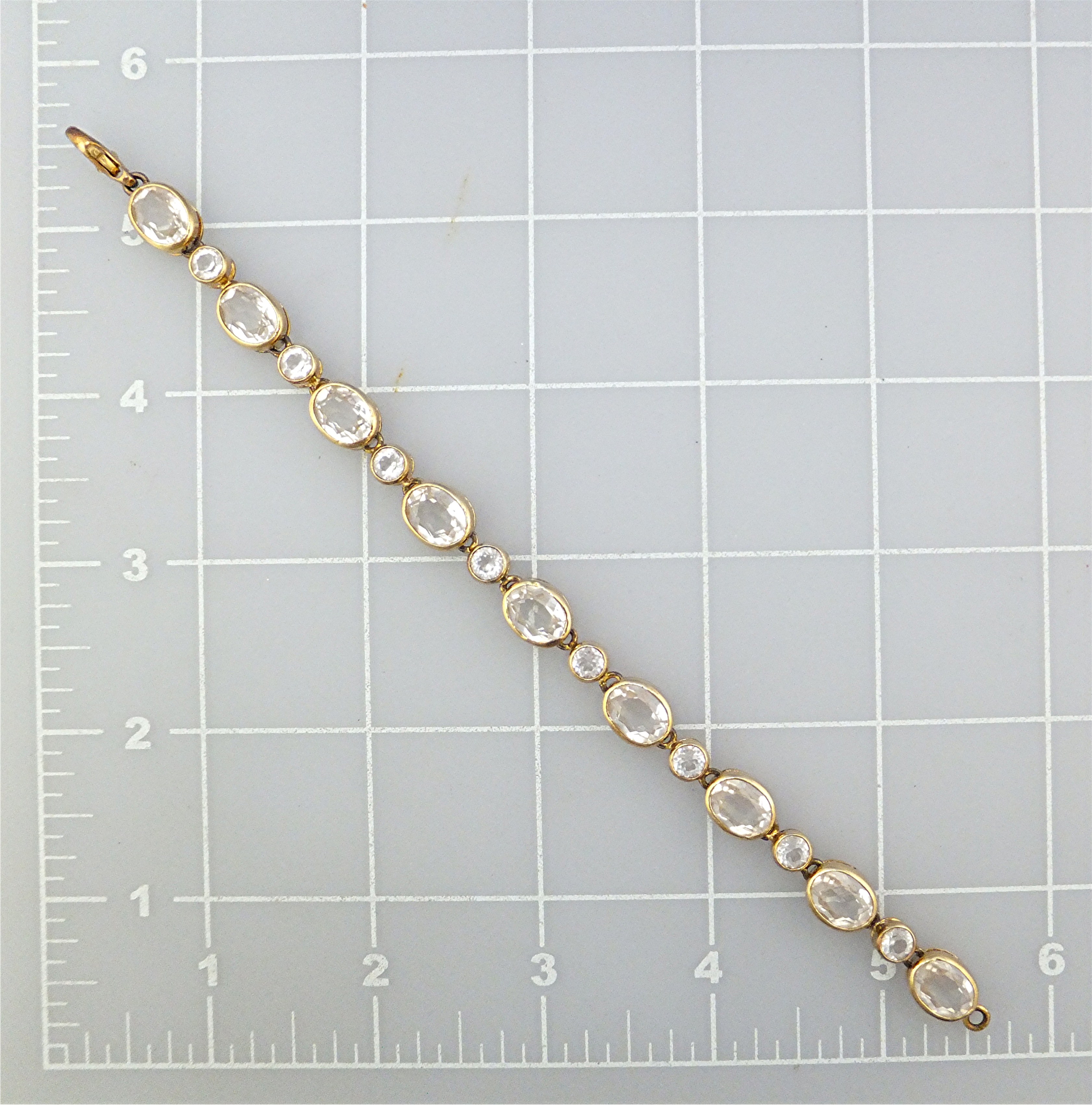 Bracelet Silver Crystal Gold Vermeil Tennis Bracelet