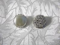 Rhinestone Pearl Day Night Sarah Coventry Earrings