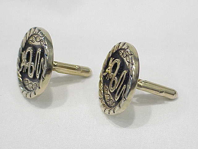 Vintage Swank Gold Tone Cufflinks With Dragons